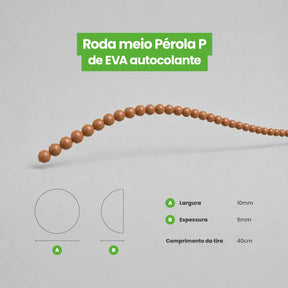 Rodameio Pérola em EVA Autocolante