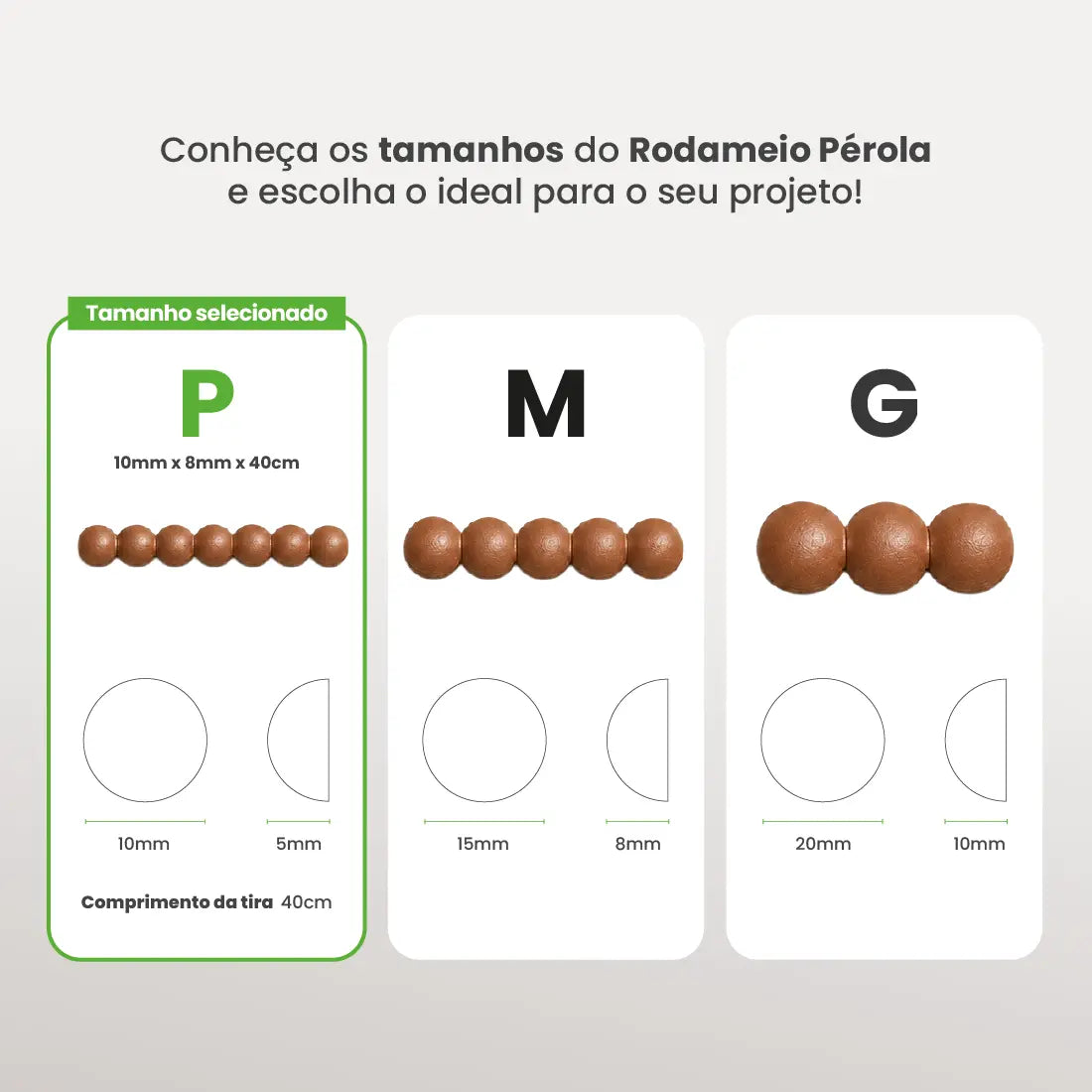 Rodameio Pérola em EVA Autocolante