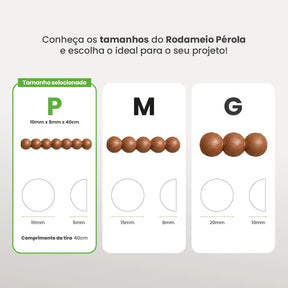 Rodameio Pérola em EVA Autocolante
