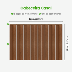 Kit Cabeceira Painel Ripado Autocolante | Linha Madeto