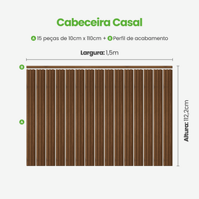Kit Cabeceira Painel Ripado Autocolante | Linha Madeto