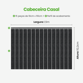 Kit Cabeceira Painel Ripado Autocolante | Linha Urban