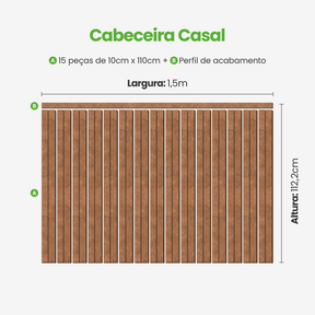 Kit Cabeceira Painel Ripado Autocolante | Linha Urban +