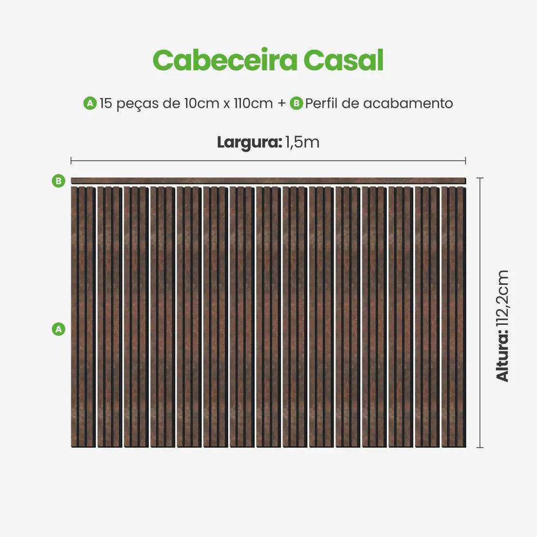 Kit Cabeceira Painel Ripado Autocolante | Linha Urban-Meu-Rodape--