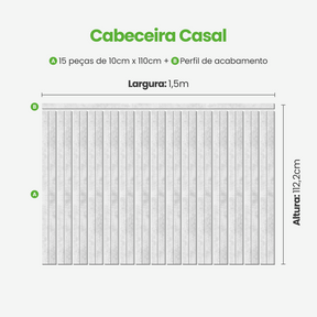 Kit Cabeceira Painel Ripado Autocolante | Linha Urban +