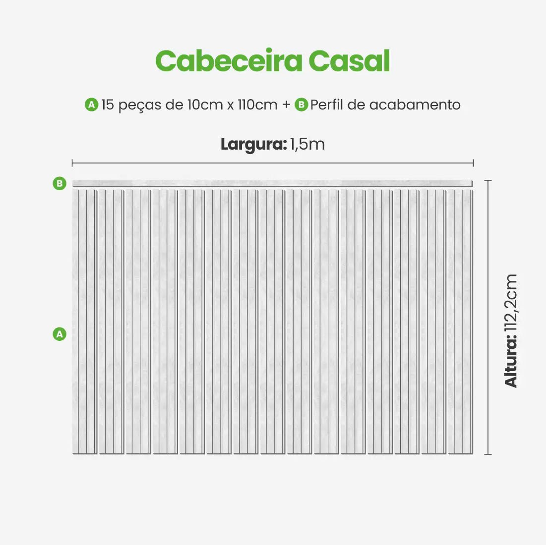 Kit Cabeceira Painel Ripado Autocolante | Linha Urban-Meu-Rodape--