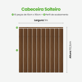 Kit Cabeceira Painel Ripado Autocolante | Linha Madeto