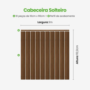 Kit Cabeceira Painel Ripado Autocolante | Linha Madeto-Meu-Rodape--