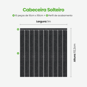 Kit Cabeceira Painel Ripado Autocolante | Linha Urban +