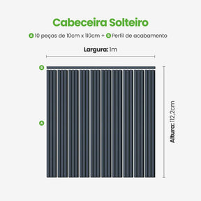 Kit Cabeceira Painel Ripado Autocolante | Linha Urban-Meu-Rodape--
