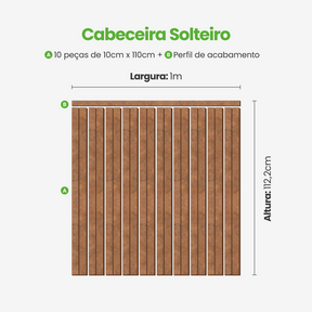 Kit Cabeceira Painel Ripado Autocolante | Linha Urban +