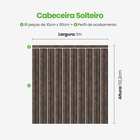 Kit Cabeceira Painel Ripado Autocolante | Linha Urban +