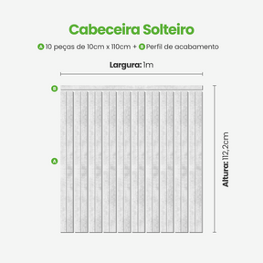 Kit Cabeceira Painel Ripado Autocolante | Linha Urban +