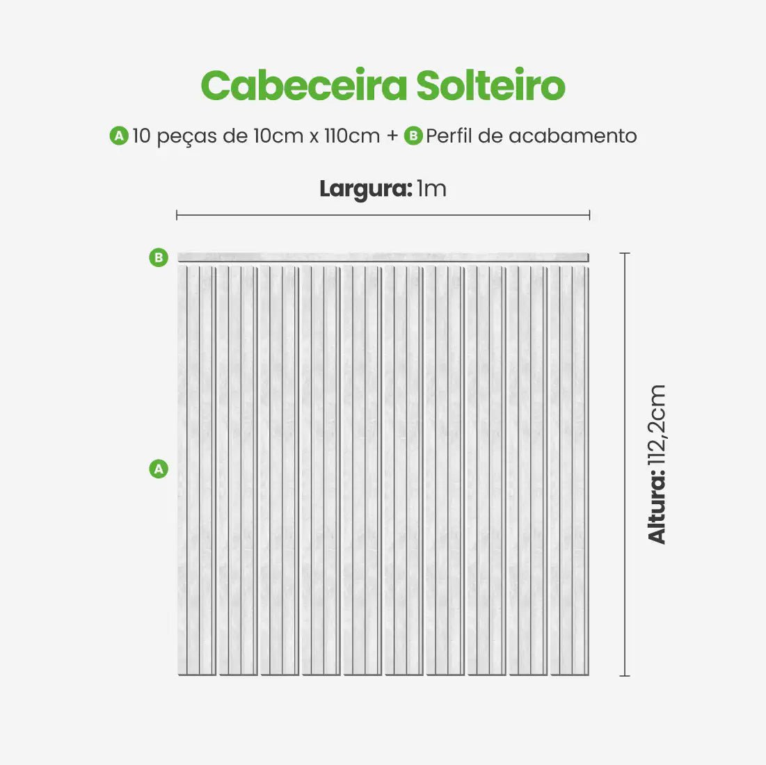 Kit Cabeceira Painel Ripado Autocolante | Linha Urban-Meu-Rodape--