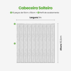 Kit Cabeceira Painel Ripado Autocolante | Linha Urban