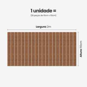 Kit Cabeceira Painel Ripado Autocolante | Linha Urban