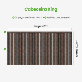 Kit Cabeceira Painel Ripado Autocolante | Linha Urban +