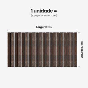 Kit Cabeceira Painel Ripado Autocolante | Linha Urban