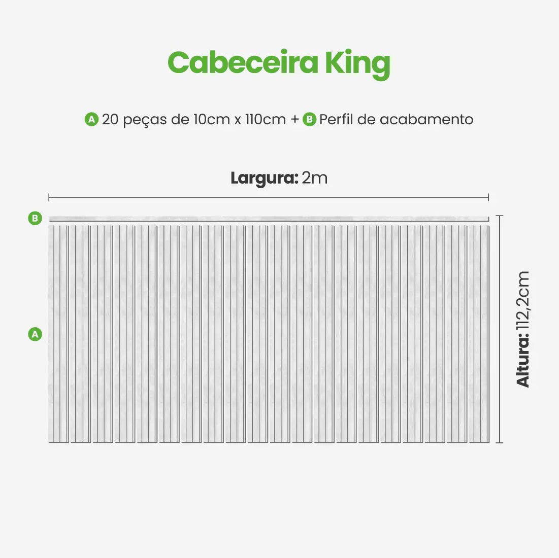 Kit Cabeceira Painel Ripado Autocolante | Linha Urban-Meu-Rodape--