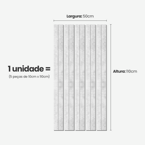 Painel Ripado Autocolante Laminado Meia Parede | Linha Urban +