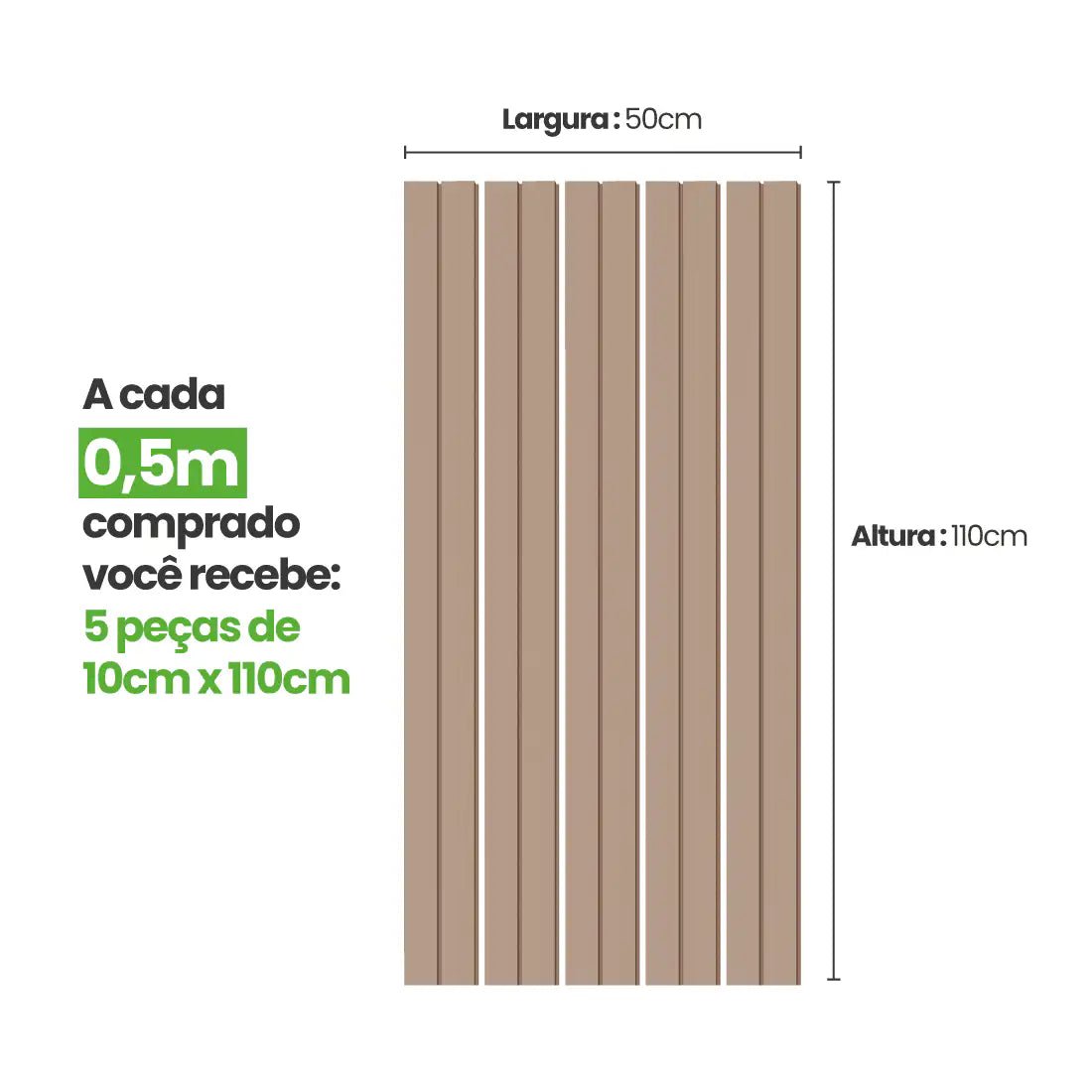 Meia Parede Ripada Autocolante Laminada | Linha Play +-Meu-Rodape--
