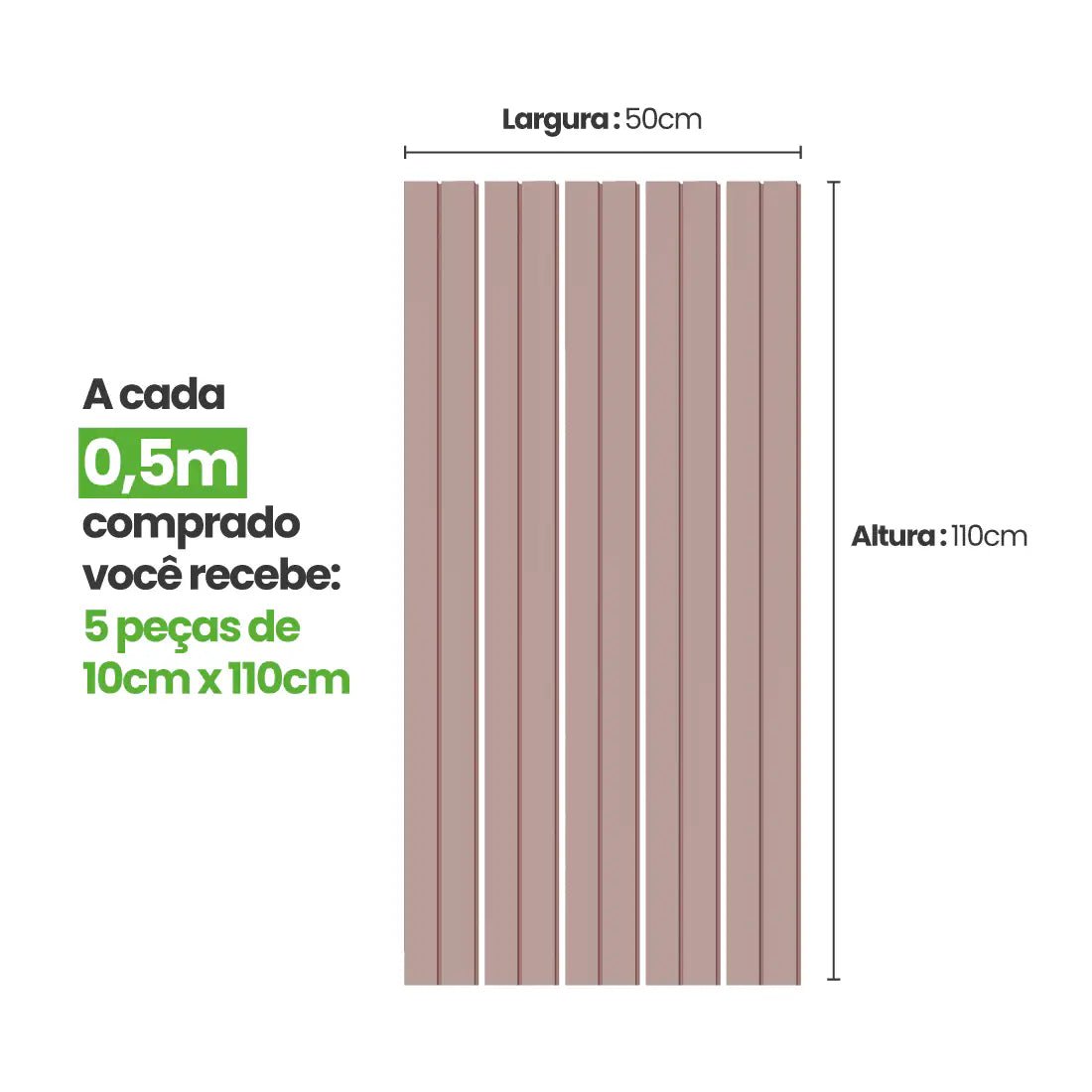 Meia Parede Ripada Autocolante Laminada | Linha Play +-Meu-Rodape--