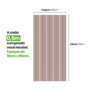 Meia Parede Ripada Autocolante Laminada | Linha Play + - Meu Rodapé