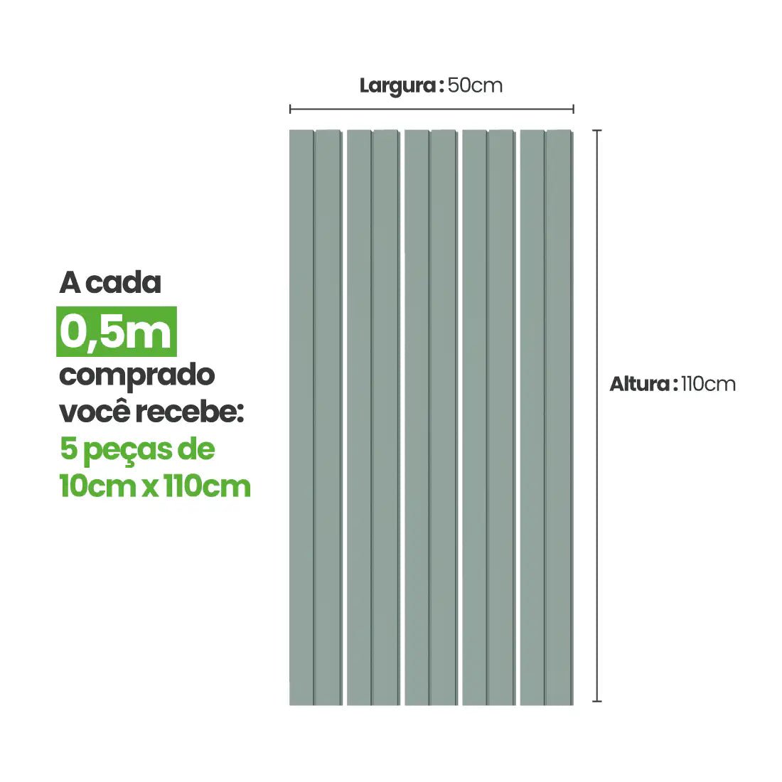 Meia Parede Ripada Autocolante Laminada | Linha Play +-Meu-Rodape--