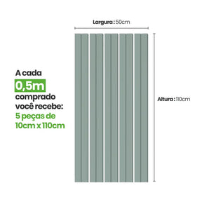 Meia Parede Ripada Autocolante Laminada | Linha Play +-Meu-Rodape--