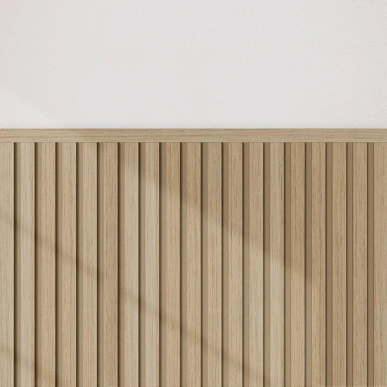Painel Ripado Autocolante Laminado Meia Parede | Linha Madeto