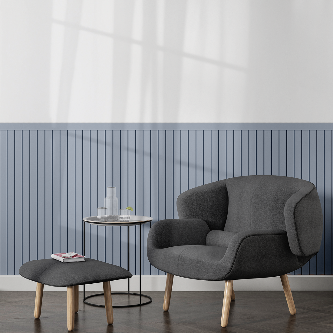 Painel Ripado Laminado Meia Parede | Linha Play +