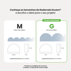 Rodameio Nuvem em EVA Autocolante