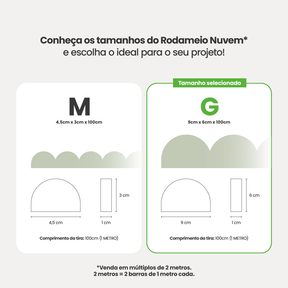 Rodameio Nuvem em EVA Autocolante