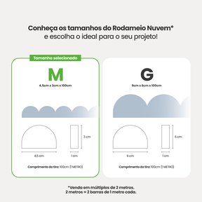 Rodameio Nuvem em EVA Autocolante