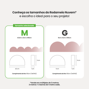 Rodameio Nuvem em EVA Autocolante
