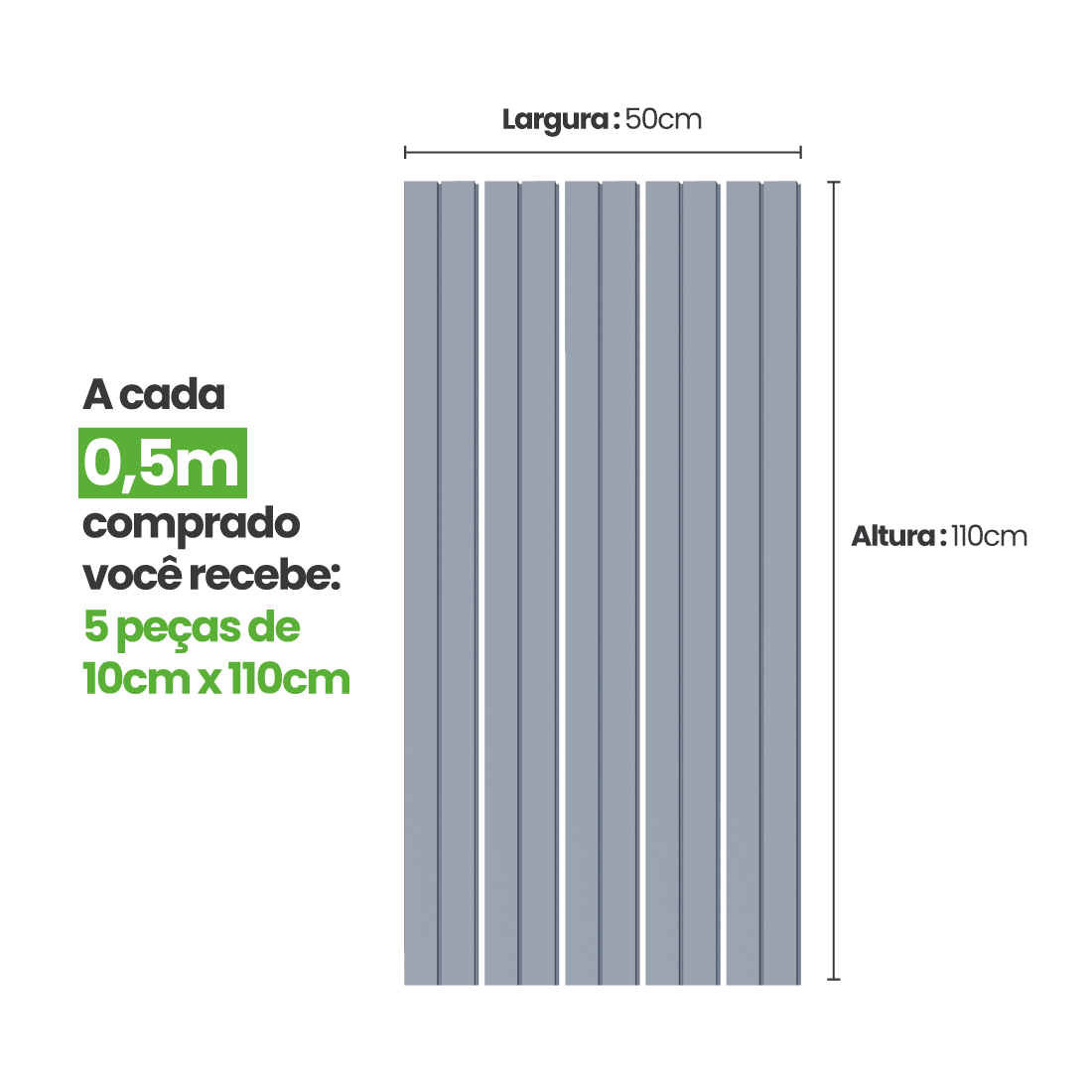 Meia Parede Ripada Autocolante Laminada | Linha Play + - Meu Rodapé