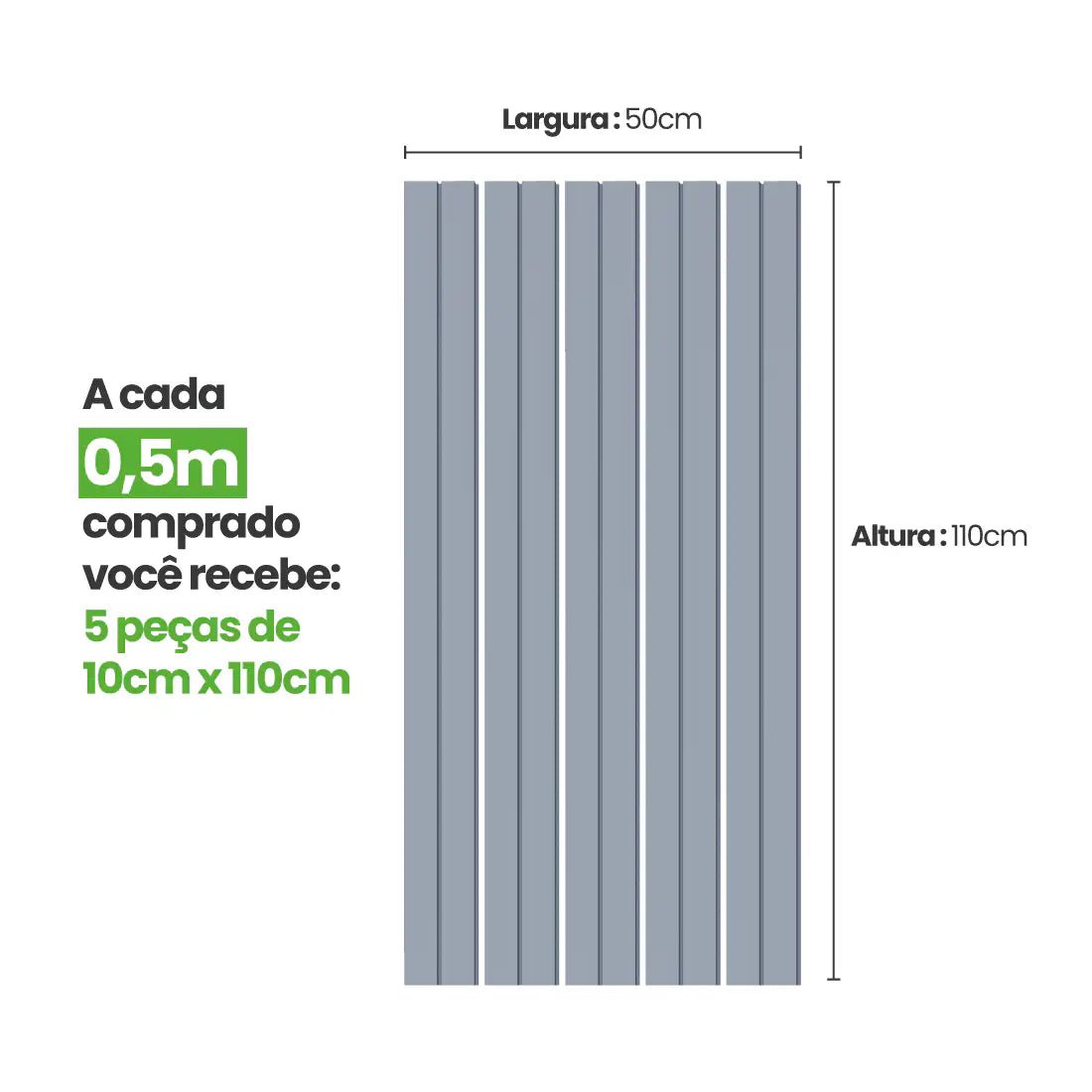 Meia Parede Ripada Autocolante Laminada | Linha Play +-Meu-Rodape--