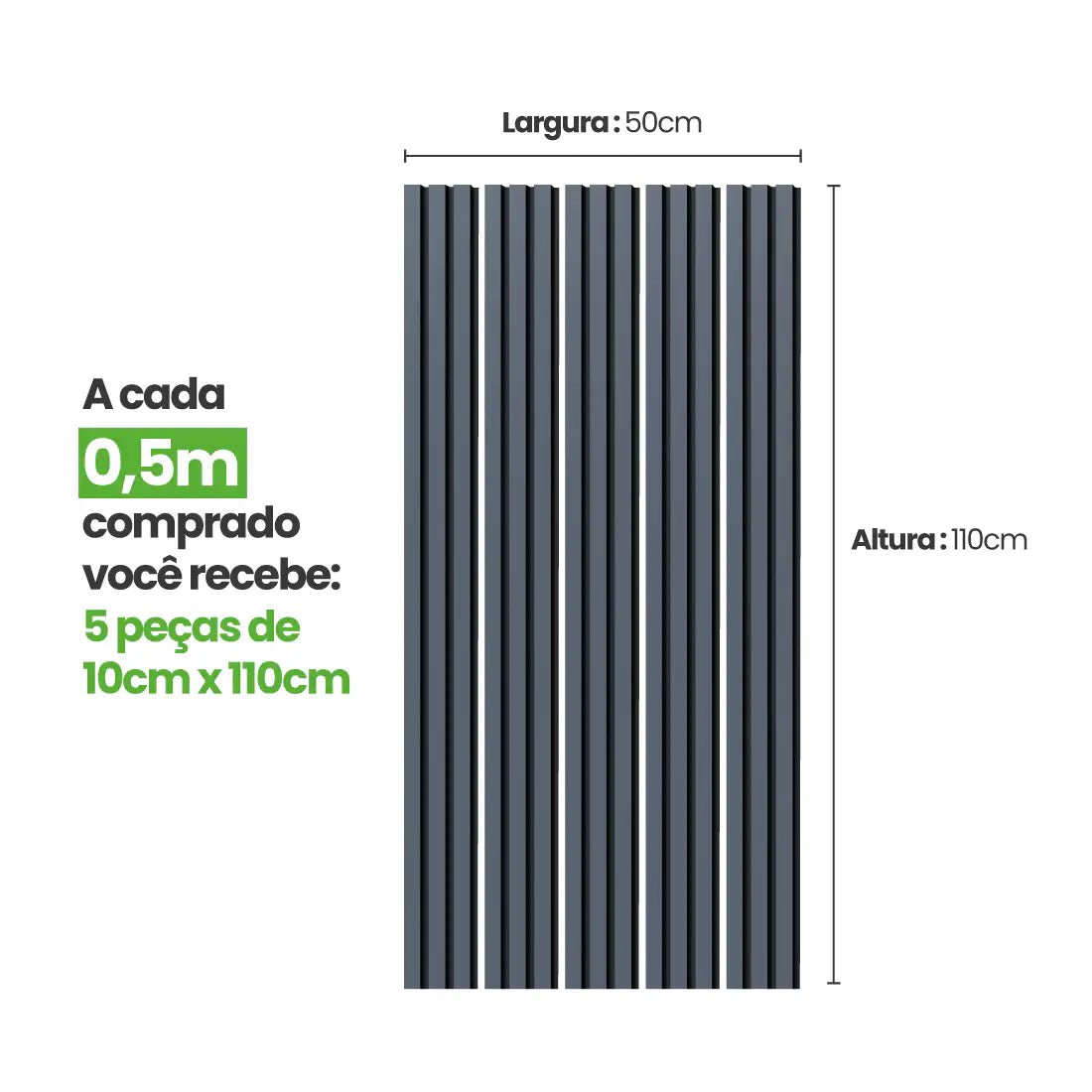 Meia Parede Ripada Autocolante Laminada | Linha Urban-Meu-Rodape--