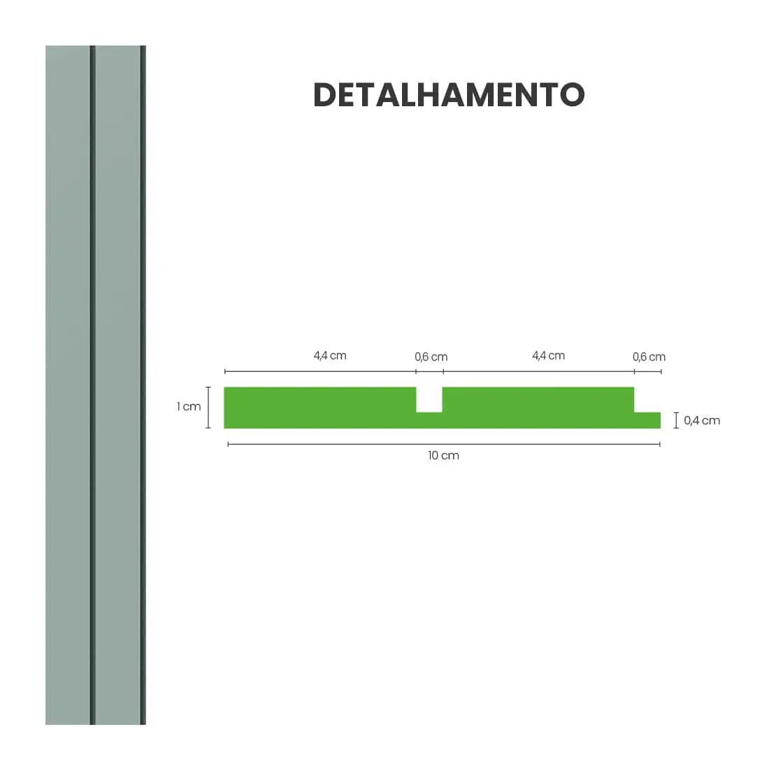 Painel Ripado Laminado de EVA Autocolante | Linha Play+-Meu-Rodape--