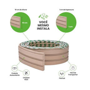 Painel Ripado Laminado de EVA Autocolante | Linha Play-Meu-Rodape--