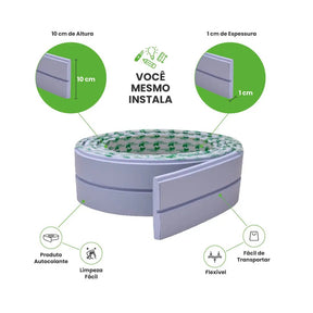 Painel Ripado Laminado de EVA Autocolante | Linha Play+-Meu-Rodape--