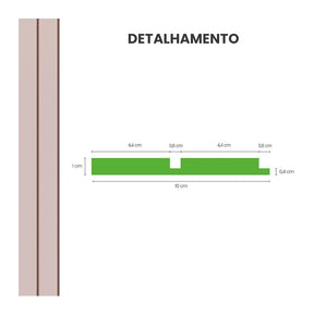 Painel Ripado Laminado de EVA Autocolante | Linha Play+-Meu-Rodape--