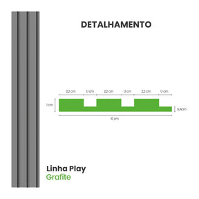 Painel Ripado Laminado de EVA Autocolante | Linha Play-Meu-Rodape--