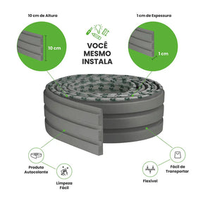 Painel Ripado Laminado de EVA Autocolante | Linha Play-Meu-Rodape--