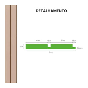 Painel Ripado Laminado de EVA Autocolante | Linha Play+-Meu-Rodape--