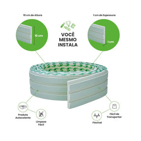 Painel Ripado Laminado de EVA Autocolante | Linha Play-Meu-Rodape--
