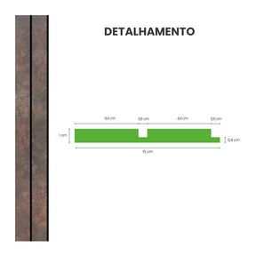 Painel Ripado Laminado de EVA Autocolante | Linha Urban+ - Meu Rodapé