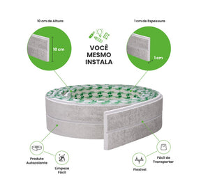 Painel Ripado Laminado de EVA Autocolante | Linha Urban+ - Meu Rodapé