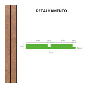 Painel Ripado Laminado de EVA Autocolante | Linha Urban+ - Meu Rodapé