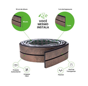 Painel Ripado Laminado de EVA Autocolante | Linha Urban+ - Meu Rodapé